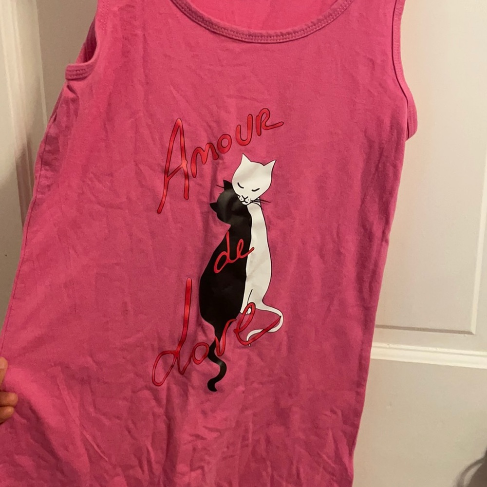 Pink amour de dove tank top